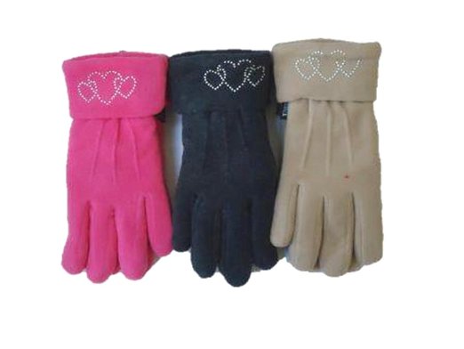 Set of Three Pairs Fleece Polyester with Microfiber Lined Very Warm Gloves