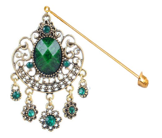 Hijab Accessory Jewelry Pin Brooch Accessories Scarf Green
