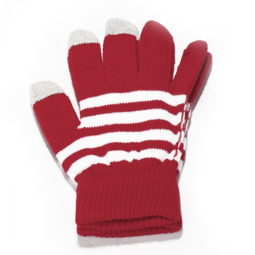 ILOVEDIY Red Stripe Winter Gloves Touchscreen Women Winter Gloves