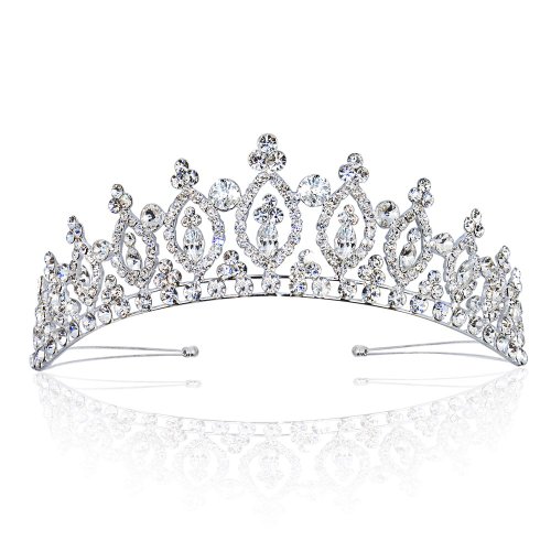 Wedding Tiara Royal Marquise Rhinestone Bridal Crown