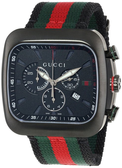 Gucci Men's YA131202 Coupe Black Swiss Automatic Nylon Strap Watch