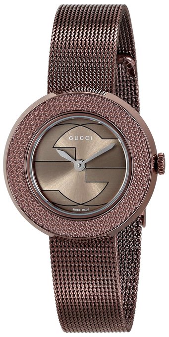 Gucci Women's YA129520 Gucci U - Play Collection Analog Display Swiss Quartz Brown Watch