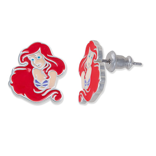 Disney Girls Ariel Enamel Stud Earrings