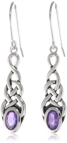 Sterling Silver Celtic Knot Linear Drop Earrings