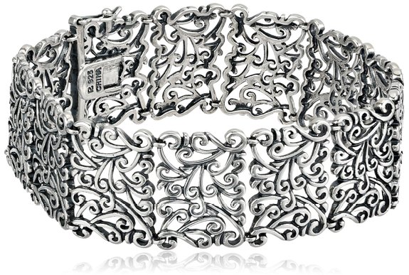 Sterling Silver Oxidized Bracelet, 7.25"