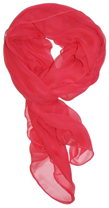 LibbySue-Silk Blend Oblong Chiffon Scarf in Solid Colors